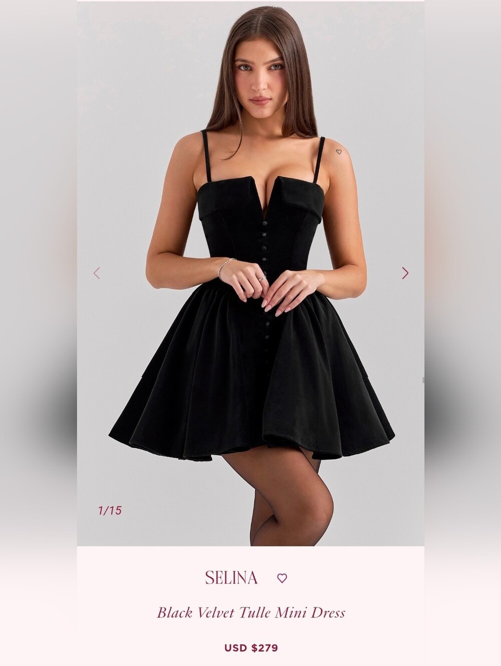 NWT House of CB Selina Black Velvet Dress